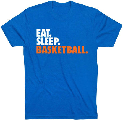 Eat. Sleep. Basketball. Adult T-Shirt - Basketball Tees by  - Multiple Colors - Youth and Adult Sizes